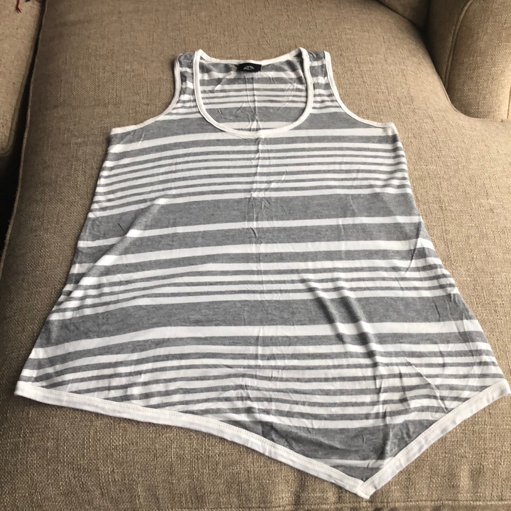 Bobeau Striped Asymmetrical Tank Size S